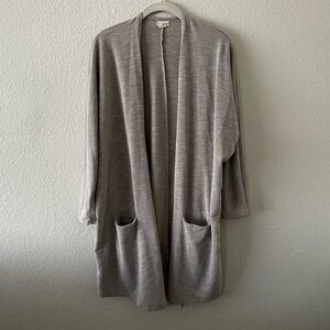 DONNI. |  Light Gray Women's Open Front Sweater, One Size Fits All